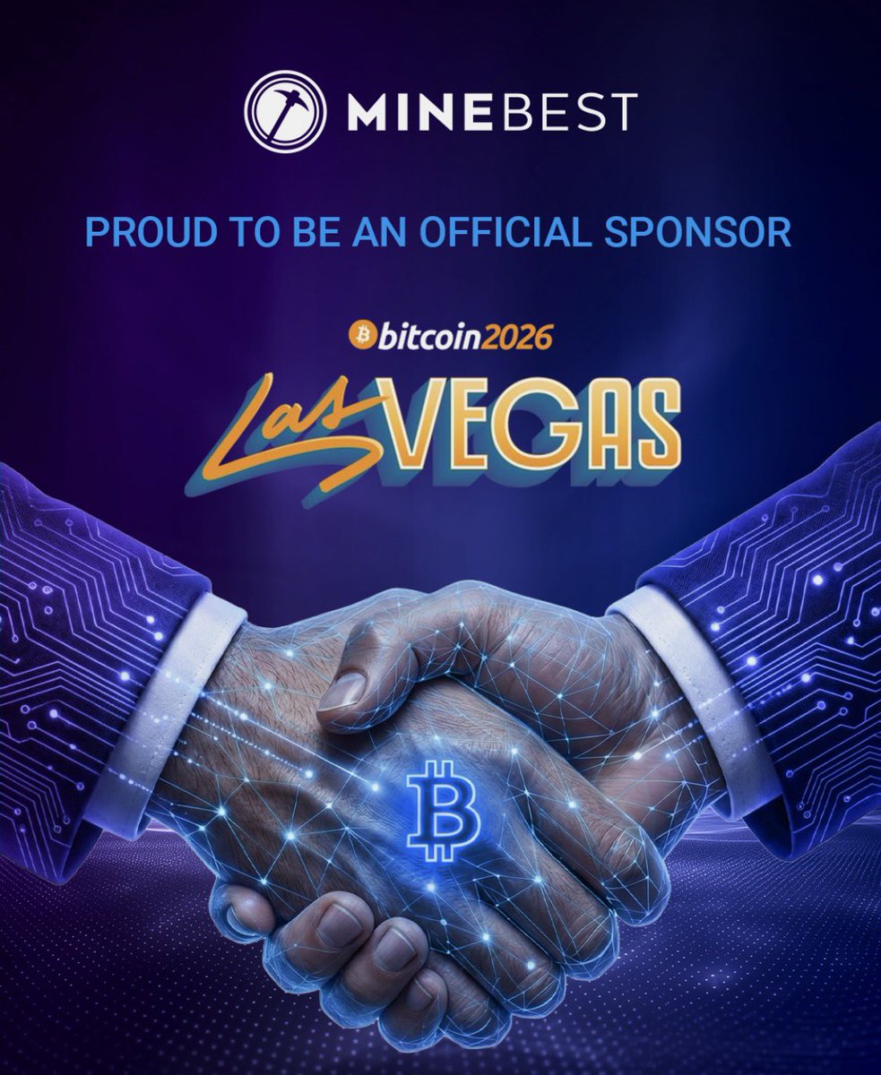 minebest's tweet photo. Day 1 of Bitcoin 2026 is underway in Las Vegas!

MineBest is proud to be sponsoring the world’s largest Bitcoin conference, where global leaders, builders, and institutional capital come together to shape the future of the industry.

https://t.co/FiEqWtkB1f ⛏️ https://t.co/WYESnICMoe