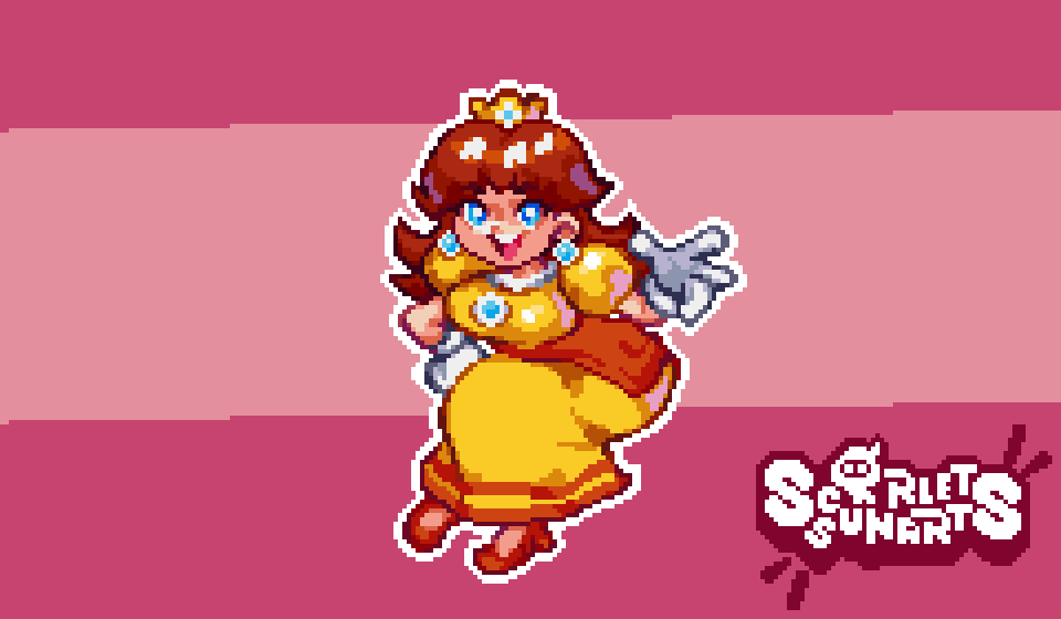 ScarletSunArts's tweet image. Finally drew Pauline!🎶
#Mario #Pixelart
