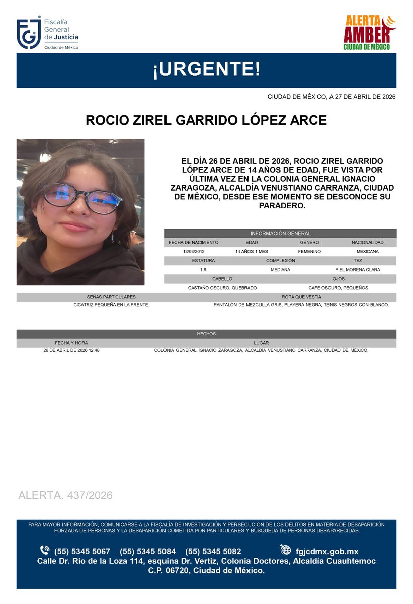 Alerta Amber CDMX tweet media