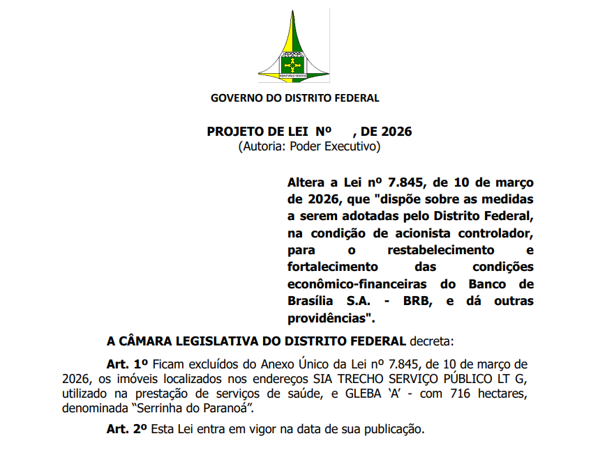 Vitória da mobilização popular e da defesa do Cerrado! 💪🏽 Após muita pressão da sociedade, a governadora Celina enviou à CLDF um projeto de lei que retira a Serrinha do Paranoá e o terreno no SIA, pertencente à Secretaria de Saúde, da lei que, supostamente, buscava “salvar” o