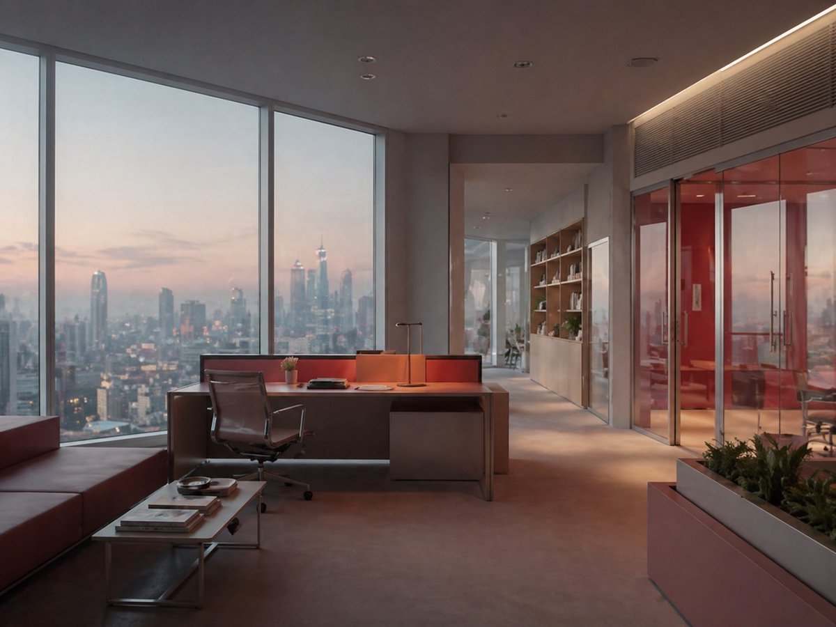 Luxury High-Rise at Hazy Sunrise