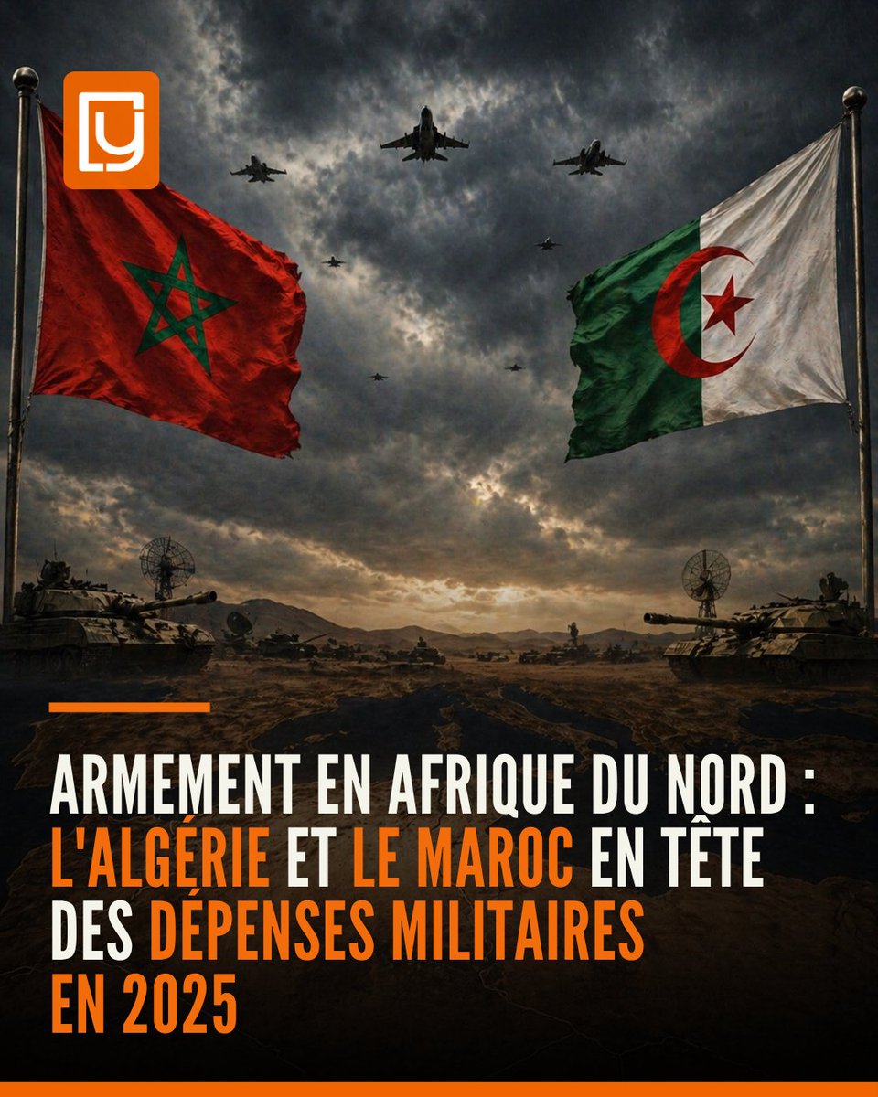 yabiladi_fr's tweet image. Armement en Afrique du Nord : L'Algérie et le Maroc en tête des dépenses militaires en 2025 🇩🇿🇲🇦
🔗 : yabiladi.com/articles/detai…

#Afrique #Algérie #Maroc #DépensesMilitaires #Défense