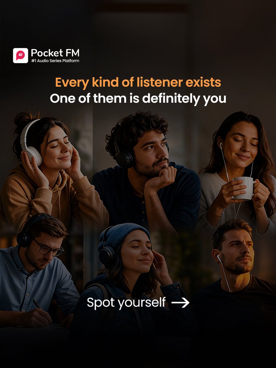 PocketFM_App's tweet image. Are you one of the listeners we’ve heard about? 👀 Tell us in the comments below.

#PocketFM #audioseries #trend #viral #new