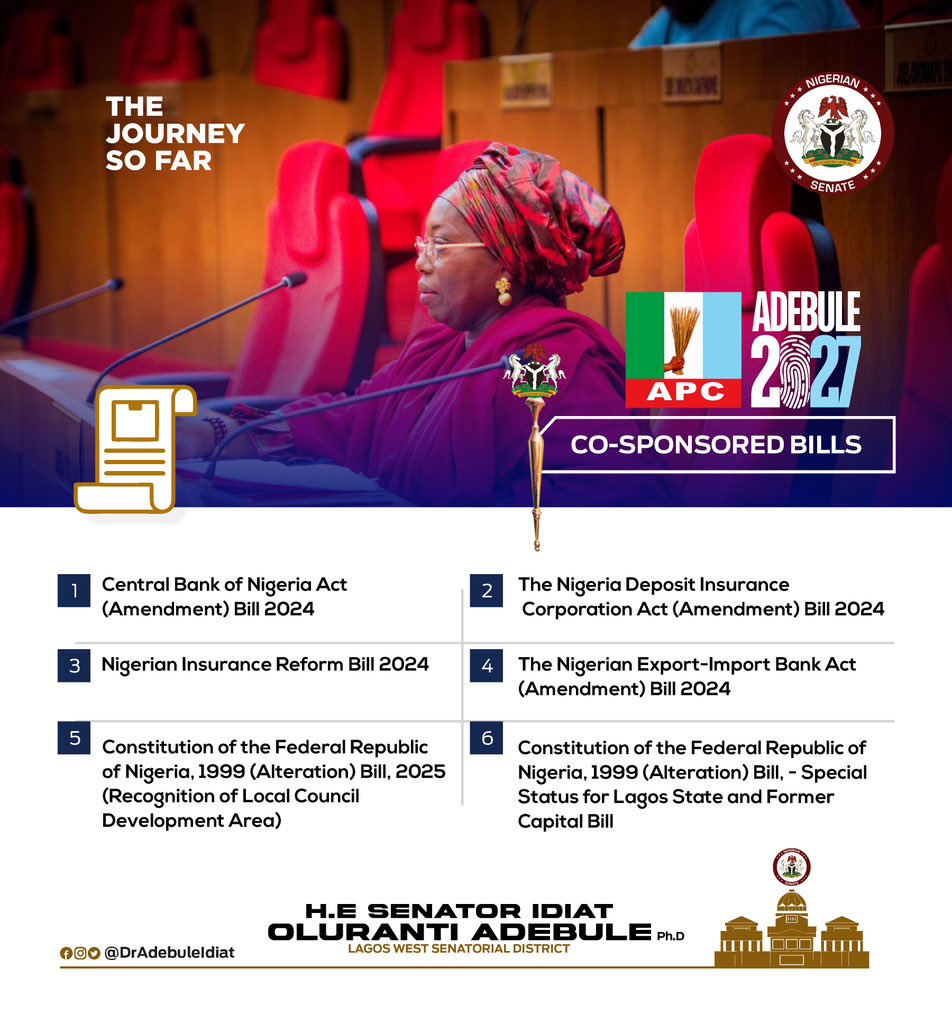 SEN. IDIAT OLURANTI ADEBULE (Ph.D) tweet media