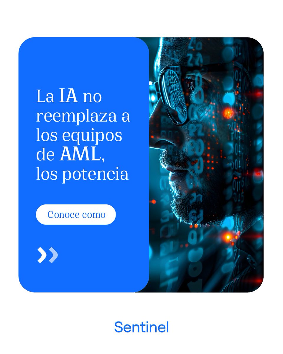 Soy_sentinel's tweet image. El mayor mito de la IA en finanzas: que reemplaza al humano.

La realidad: lo potencia.

Menos falsos positivos, detección en tiempo real y mejor respuesta al fraude 👇
soysentinel.com/ia-prevencion-…

#AML #InteligenciaArtificial