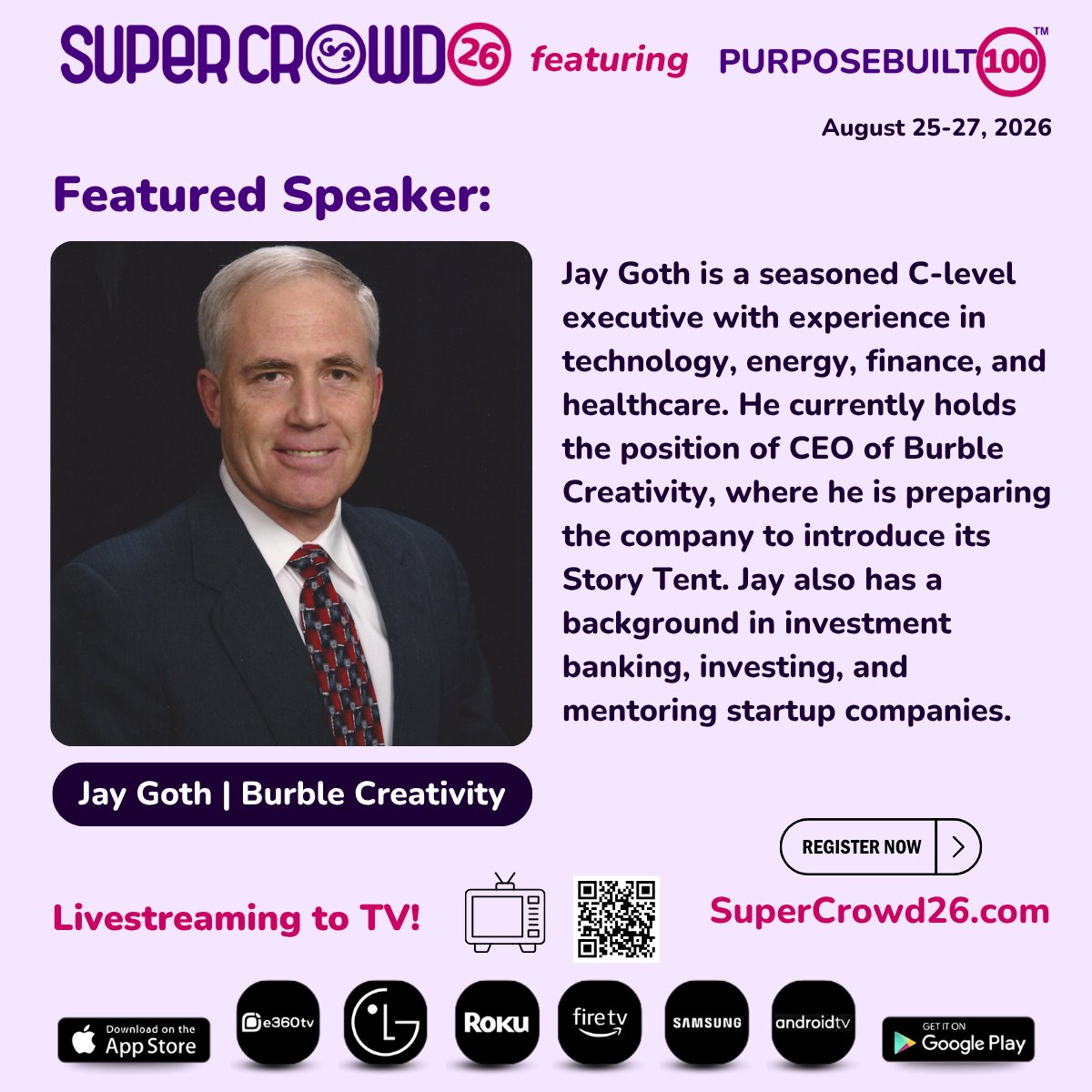 superpowrs4good's tweet image. Creativity meets strategy at the highest levels of leadership.

We’re excited to welcome @JayGoth, CEO of Burble Creativity Inc, as a Featured Speaker at #SuperCrowd26.

Register here: supercrowd26.com

#Leadership #Innovation #CreativeStrategy #Entrepreneurship