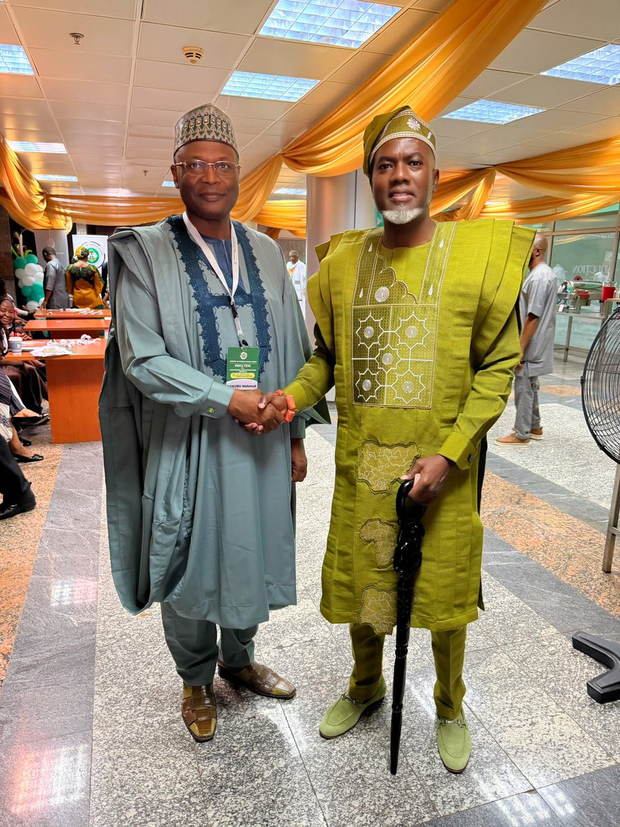 The Immediate Past Chairman of the Independent National Electoral Commission, and Nigeria's Ambassador To Qatar, Professor Mahmood Yakubu, And I At The Ongoing Induction Course for Ambassadors and High Commissioners Designate at the Ministry for Foreign Affairs.