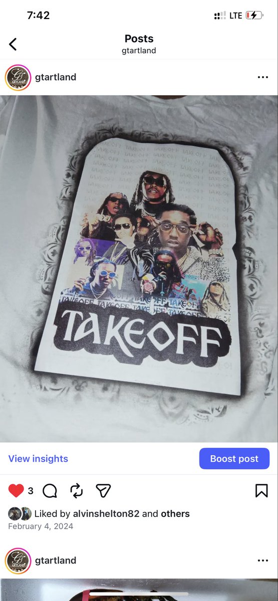 GTArtlandshop's tweet image. Custom #legacy of  #takeoff shirt by #gtartland . #custom #airbrushtshirt