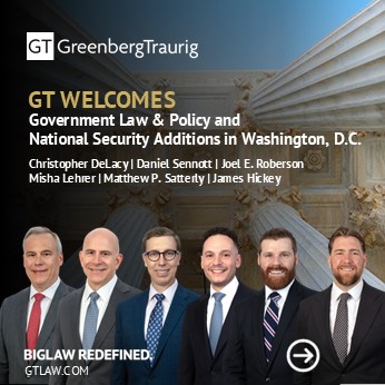 GT_Law's tweet photo. 📢 Big news for our Washington, D.C. office and for our clients. GT welcomes a team of government law &amp; policy and national security additions - bringing decades of combined experience in defense, emerging technology, drones, and AI. Read more: https://t.co/2rlcNLxCtO. #GTNews https://t.co/xFtEz9K1TM