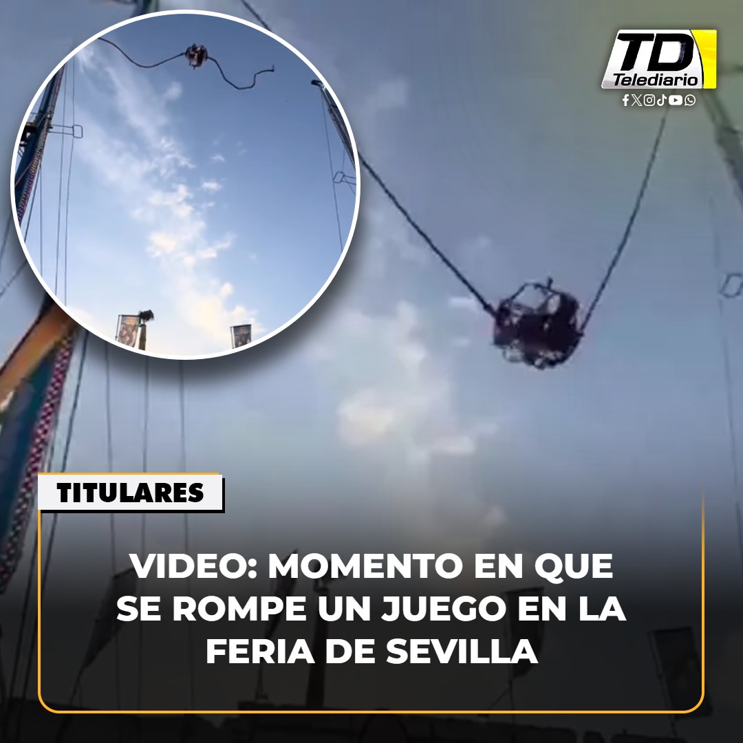 TelediarioGT's tweet image. Falla mecánica en atracción de #feria deja dos #heridos en Sevilla 😨➡ bit.ly/4mRtXS5