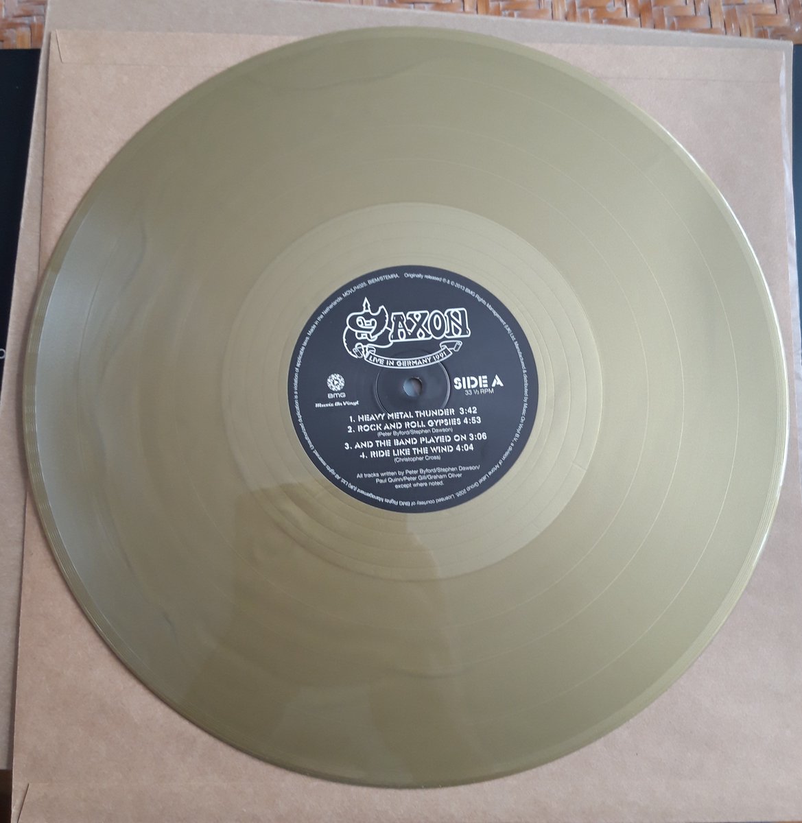 Jgeesin's tweet image. Saxon - Live In Germany 1991 (RSD gold vinyl 2LP) 

I very much enjoyed working with  Demon on a number of Saxon releases, including this set's original CD release; sadly now everything's on BMG, who remain incommunicado. 
#Saxon #LP #BMG #RSD #Gold #Vinyl