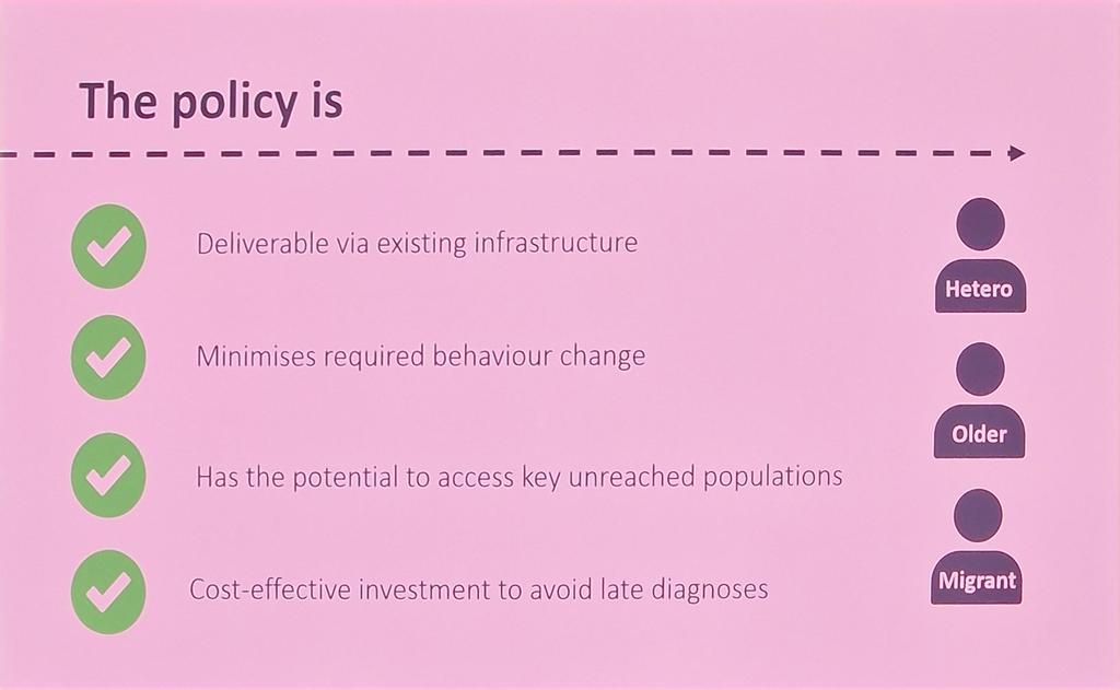 BritishHIVAssoc's tweet photo. Victoria Pilkington estimates the potential impact of opt-out HIV testing in Primary Care if this were integrated into the NHS Health Checks programme.
This has the potential to identify more people outside of ED opt-out testing, and may be more cost effective!  #BHIVABASHH26 https://t.co/txrAEDTnE1