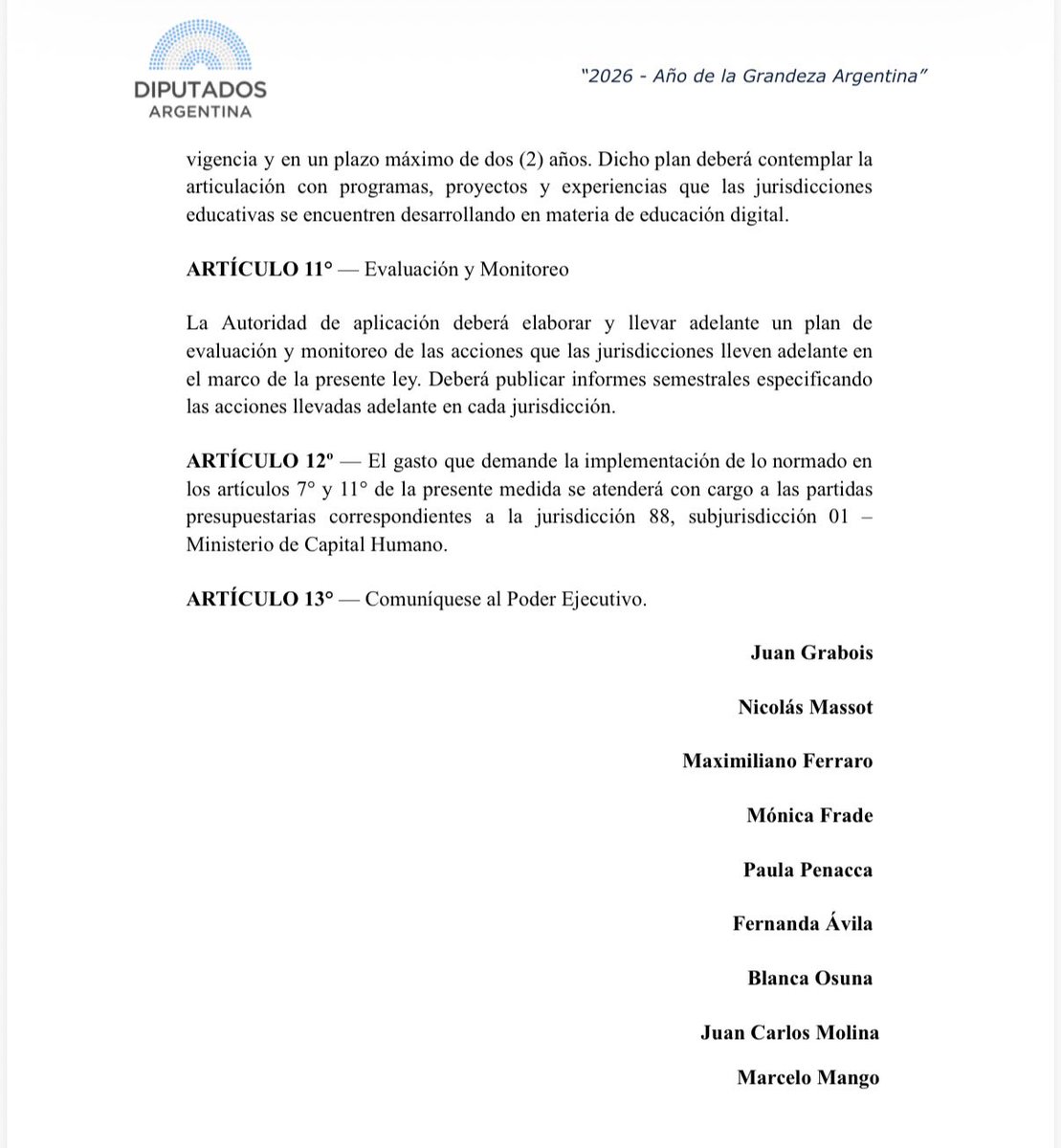 ¿Qué podemos hacer juntos los que pensamos distinto? ¿Qué pudimos hacer juntos <a href="/Nicolas_Massot/">Nicolás Massot</a> <a href="/maxiferraro/">maxi ferraro</a> <a href="/MonicaFradeok/">Monica Frade</a> <a href="/BlancaOsunaOK/">Blanca Osuna</a> <a href="/PaulaPenacca/">Paula Penacca</a> <a href="/AvilaFernandaOk/">Fernanda Ávila</a> <a href="/juanKa_molina/">Juan Carlos Molina</a> <a href="/MarceloMango/">Marcelo Mango</a> y yo? 
Presentamos un proyecto de ley para crear de manera urgente un Programa de