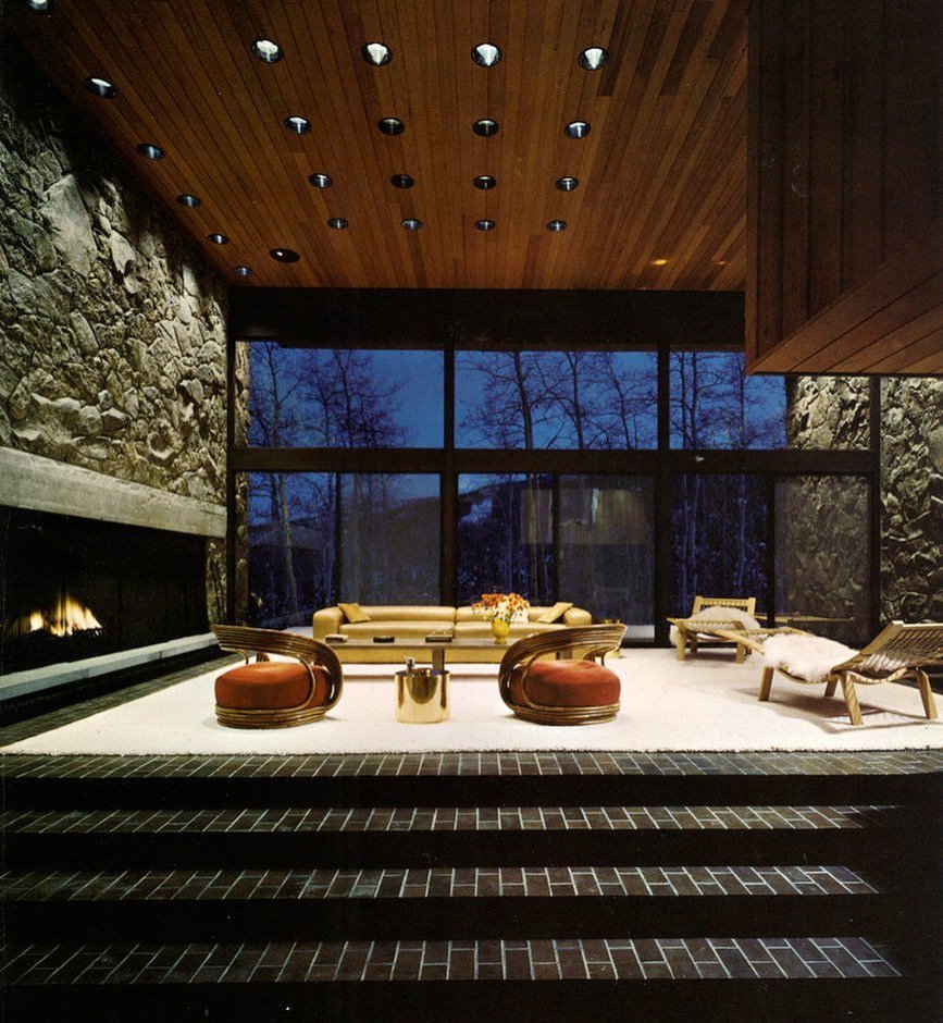Ortgeist's tweet photo. The A. Richard and Geraldine Hodgson house by Eliot Noyes, Snowmass, Colorado, 1977 https://t.co/GrfFDo7D6d