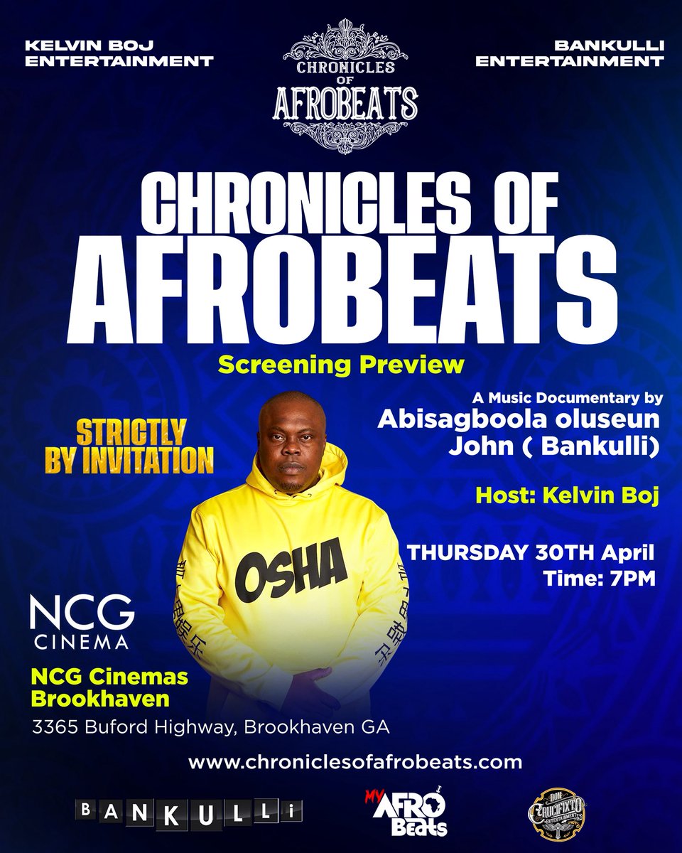 bankulli's tweet image. #Atlanta it’s almost time chroniclesofafrobeats.com 

Cc @Tunegee @ChairmanHKN @kelvinboj 
@BankulliEnt @CAfrobeats @davido @ECoolOfficial @MaziTunde