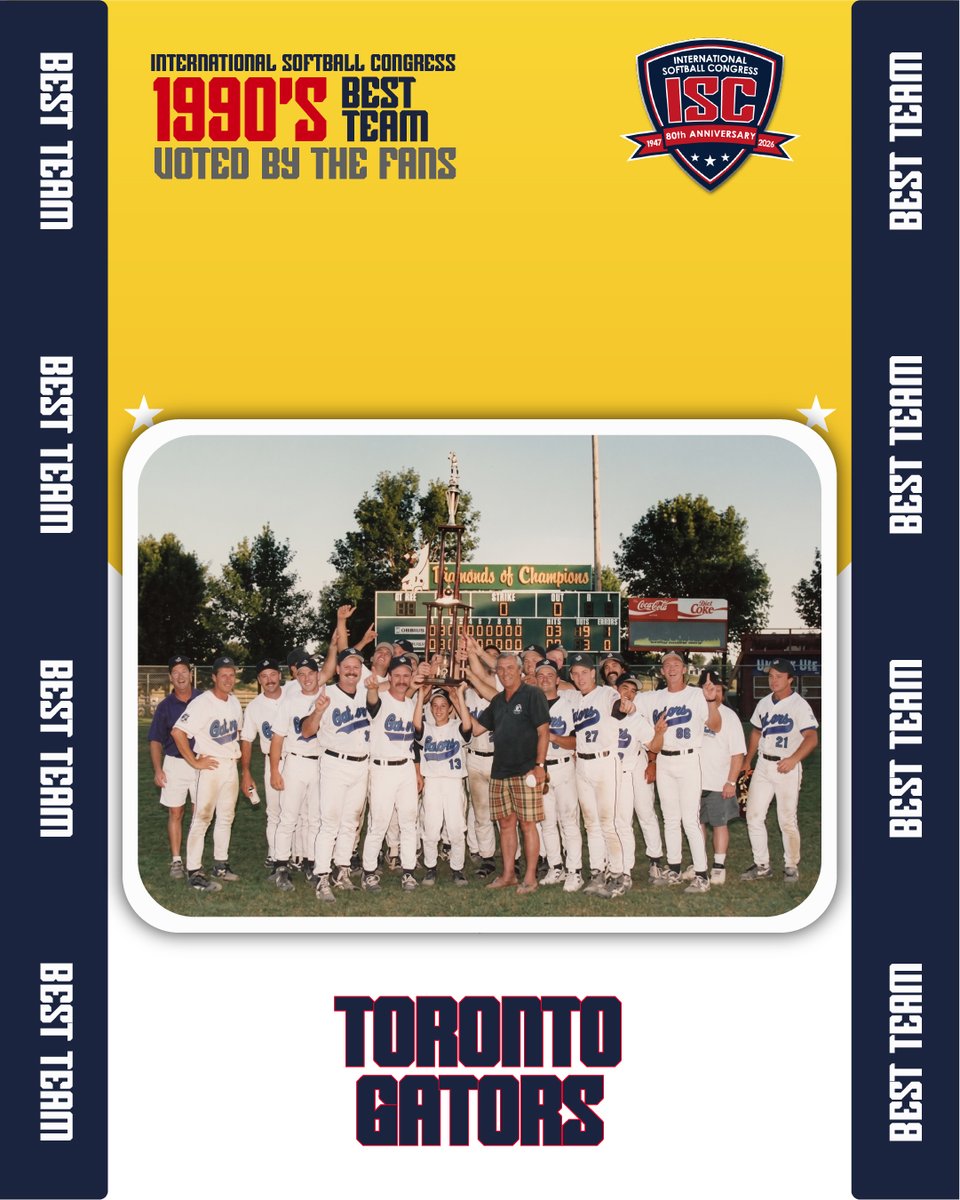 ISCFastpitch's tweet photo. Building the Dynasty: The 1990s Toronto Gators 🥎🇨🇦

Take a trip down memory lane and read about the rise of one of fastpitch's most iconic squads:
🔗 https://t.co/ZS53jnDSzl https://t.co/WDQQgLdEVv