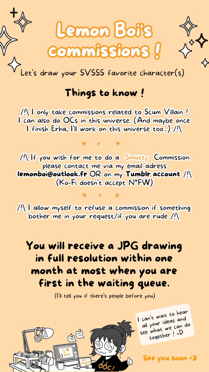 Lemon_Boi_And_I's tweet image. I am opening commissions ! =D
#svsss #shangqinghua