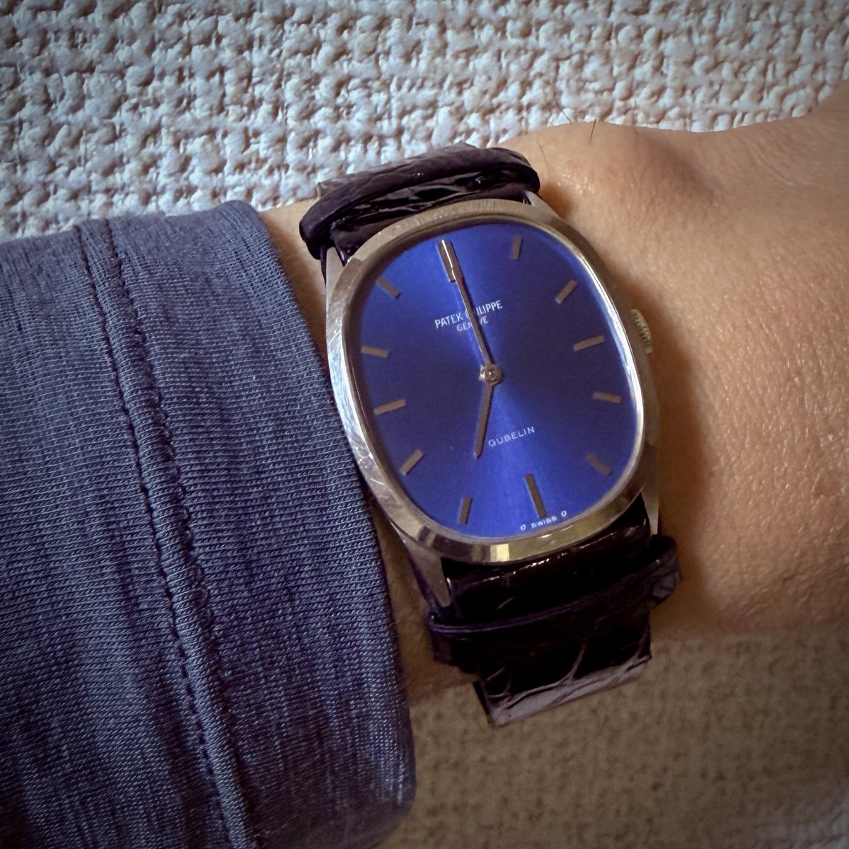 goironman's tweet photo. オーダーストラップ完成👍

#patekphillipe 
#accurateform https://t.co/yqdzZvjTvv