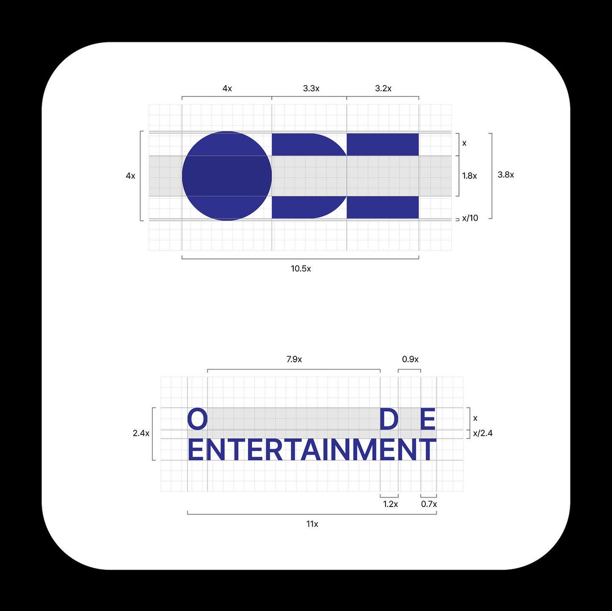 💙LOGO💙

[Client]
Super Junior Donghae, Eunhyuk

[Design Effect]
By leaving the space completely open from the beginning of the symbol 'O' to the end, it conveys the infinite possibilities of odd entertainment.
 The main color represents ODE's identity by using Pearl Sapphire