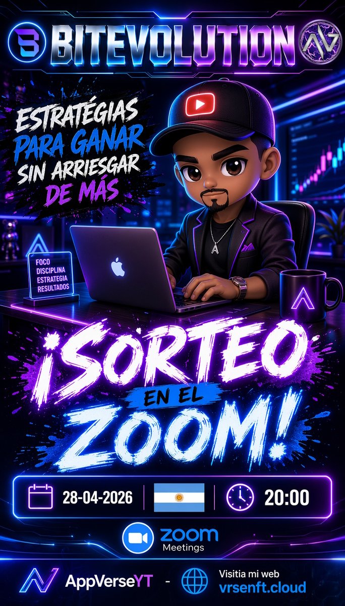 BITEVOLUTION APPVERSEYT ZOOM
Unete al grupo LATAM 💬
t.me/BitevolutionLA…

Únase a la reunión de Zoom ❤️
us05web.zoom.us/j/81355470621?…

ID de reunión: 813 5547 0621 👤
Código de acceso: EvolutLTM 🗝