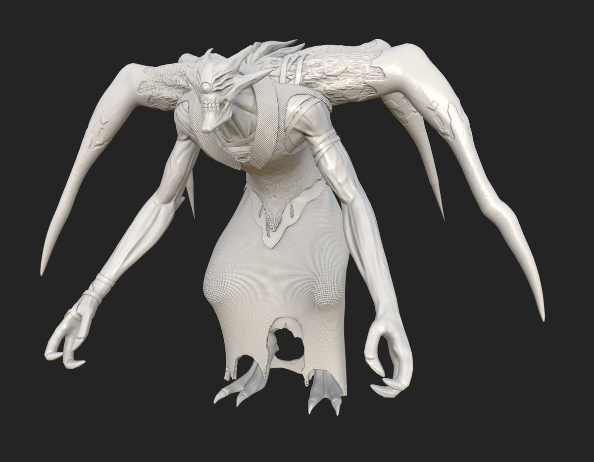 Aari_002's tweet image. Finally got the chance to get the new details modeled and baked, just need to repaint all the material masks then it should be nearly done. #zbrush #fanart #tokyoghoul