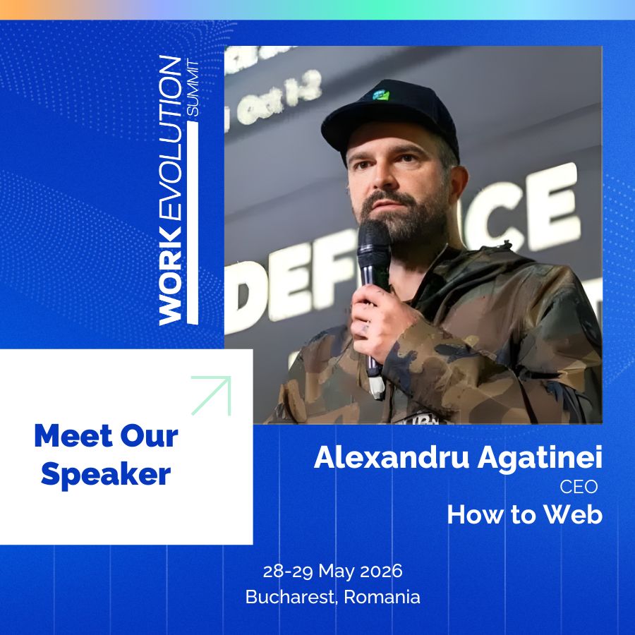 lifeincodes's tweet photo. He is back and we could not be more excited! 👏 @alexagatinei  is returning as the moderator of the #WorkEvolutionSummit, and if you were with us before, you already know why we would not have it any other way.

Alex Agatinei is the CEO and Co-Founder of @how_to_web , a platform dedicated to accelerating the growth of the technology ecosystem in Eastern Europe. Through initiatives such as How to Web Conference, #LaunchRomania, #AmplifyONG, and #BuildersHouse, he works on creating opportunities for founders, connecting them with capital, knowledge, and the right network to scale their companies.

His work is centered on supporting early-stage startups and helping shape a stronger regional ecosystem, positioning Eastern Europe as a growing hub for technology, innovation, and entrepreneurship. With a strong focus on community and long-term impact, Alex brings together founders, investors, and industry leaders to build meaningful connections and support the next generation of companies in the region.

Having him guide us through the day means you are in for sharp introductions, smooth transitions, and the kind of wit and energy that keeps a room inspired.

Ready to be part of #WES2026?
Secure your ticket: https://t.co/VbRpd5Q1iK