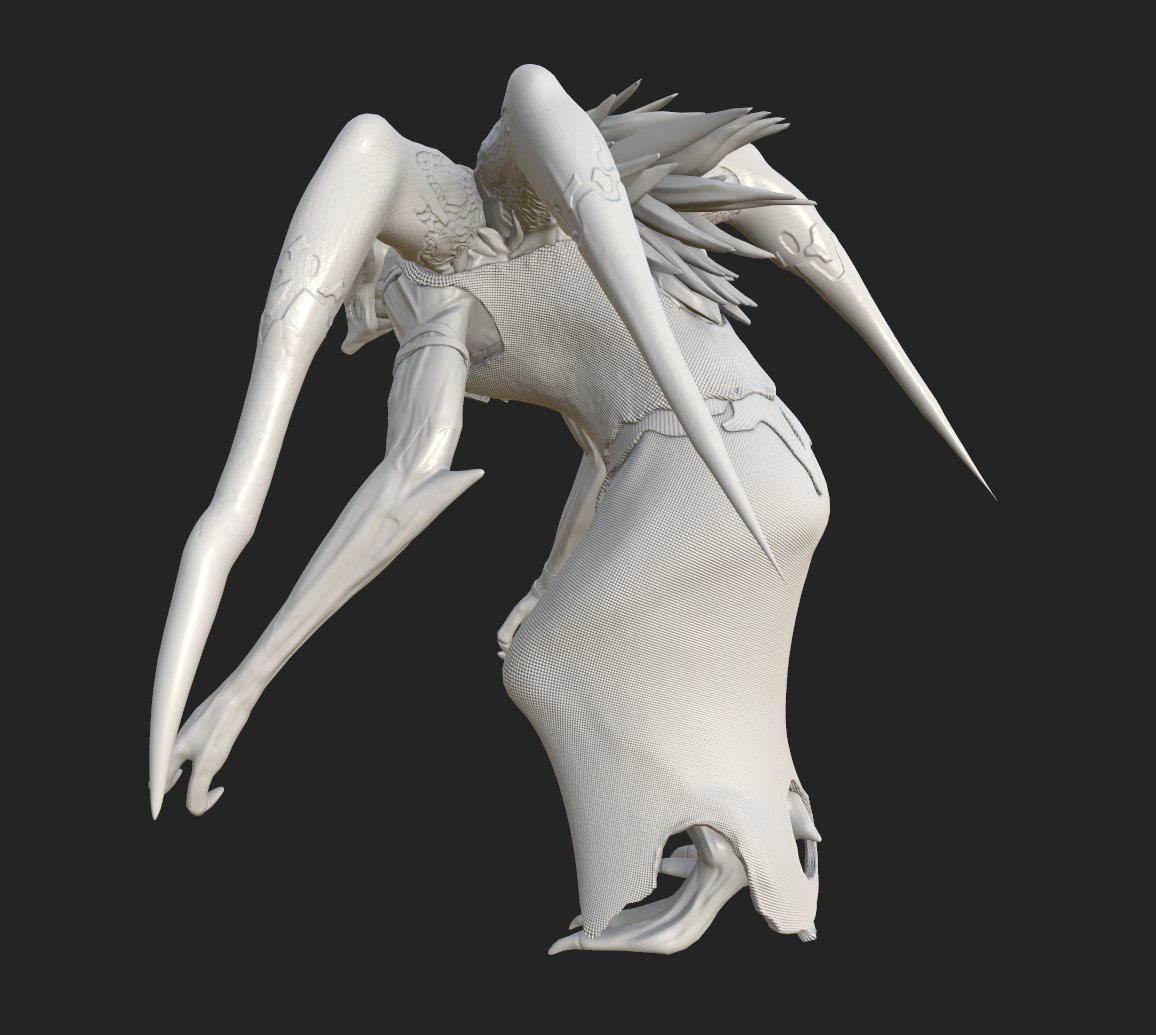 Aari_002's tweet image. Finally got the chance to get the new details modeled and baked, just need to repaint all the material masks then it should be nearly done. #zbrush #fanart #tokyoghoul