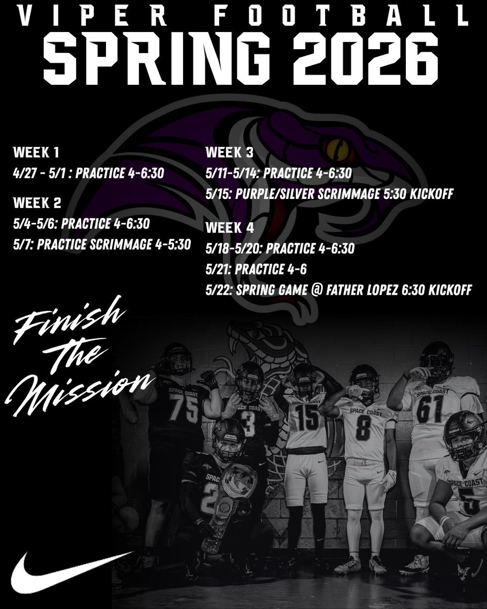 CoachHenzmann's tweet photo. @schsviperfb @CoachJakeOwens9 @Ath_Dynasty Here's our spring schedule https://t.co/7JT4I4VZ7i