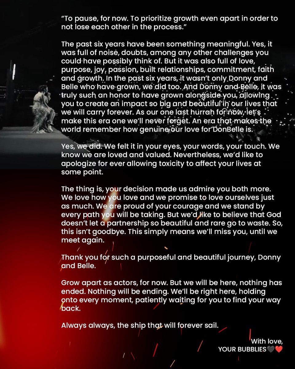 Thank you for such a purposeful and beautiful journey, <a href="/donnypangilinan/">Donny</a> and <a href="/bellemariano02/">Belle Mariano</a>. We love you 🖤❤️