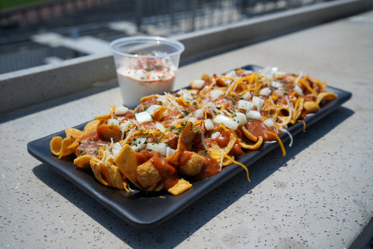 trashpandas's tweet photo. WE'VE GOT A NEW FEATURED FOOD ITEM OF THE WEEK 😋

Only available this week at All-Stars: The MVPie, featuring corn chips topped with hearty chili, shredded cheddar, diced white onions, and a side of sour cream.

Get tickets to try the MVPie at https://t.co/G4qJKAK46g https://t.co/GgHB8ZYSJ8