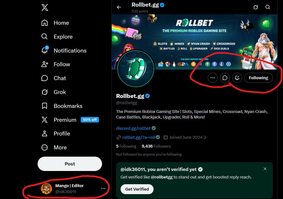 idk36011's tweet photo. @rollbetgg username is runcothegambler https://t.co/yp3V1Po24H