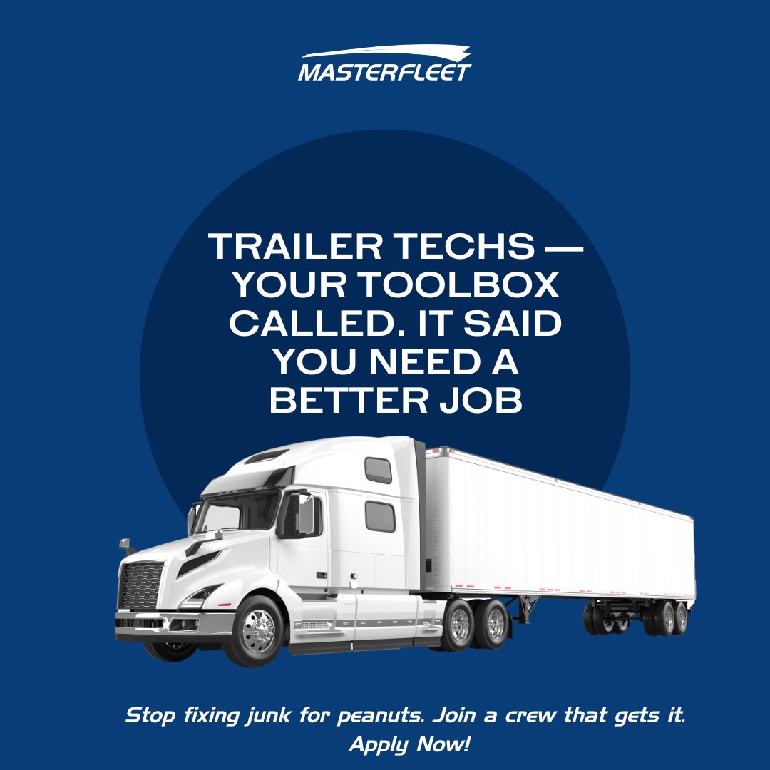 masterfleetllc's tweet photo. Apply Today! www/masterfleet.com/careers https://t.co/KZs3RUy638