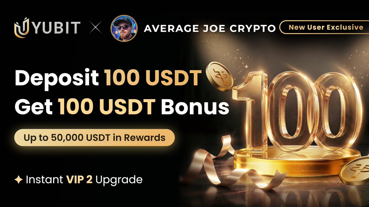 AvrgJoeCrypto's tweet image. Wow! My @YUBIT_Official New User Exclusive just got UPGRADED! 👇 

➡️Get VIP2 (25% off fees) instantly 
➡️Up to 50k $USDT in rewards
➡️+Deposit 100 &amp;amp; get 100! 

Start your trading journey on Yubit NOW 👇 $BTC $ETH 

yubit.com/login/register…