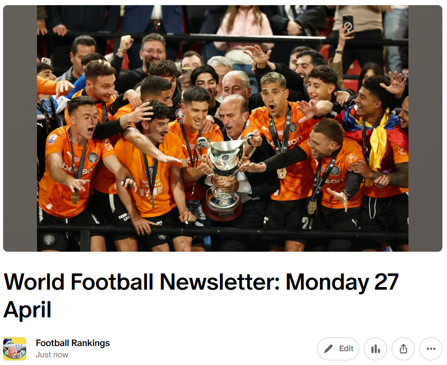 Football Bio 🌍 World Football Newsletter, produced by our friends from @SweeperPod ...