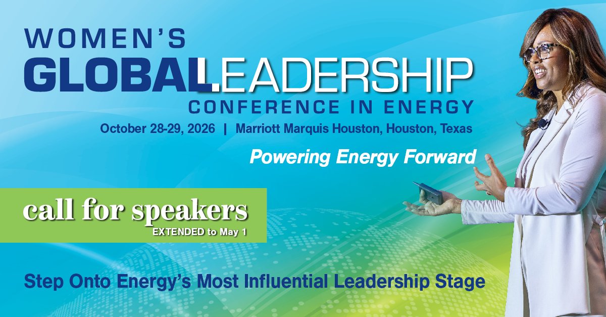 WGLNetwork's tweet photo. You asked for more time. We delivered.

The WGLC 2026 Call for Speakers is extended through May 1. This is your window. Take it.

Submit: https://t.co/EGjZlZ0ajy

#WGLC2026 #EnergyLeadership https://t.co/gjJjRVNVIu