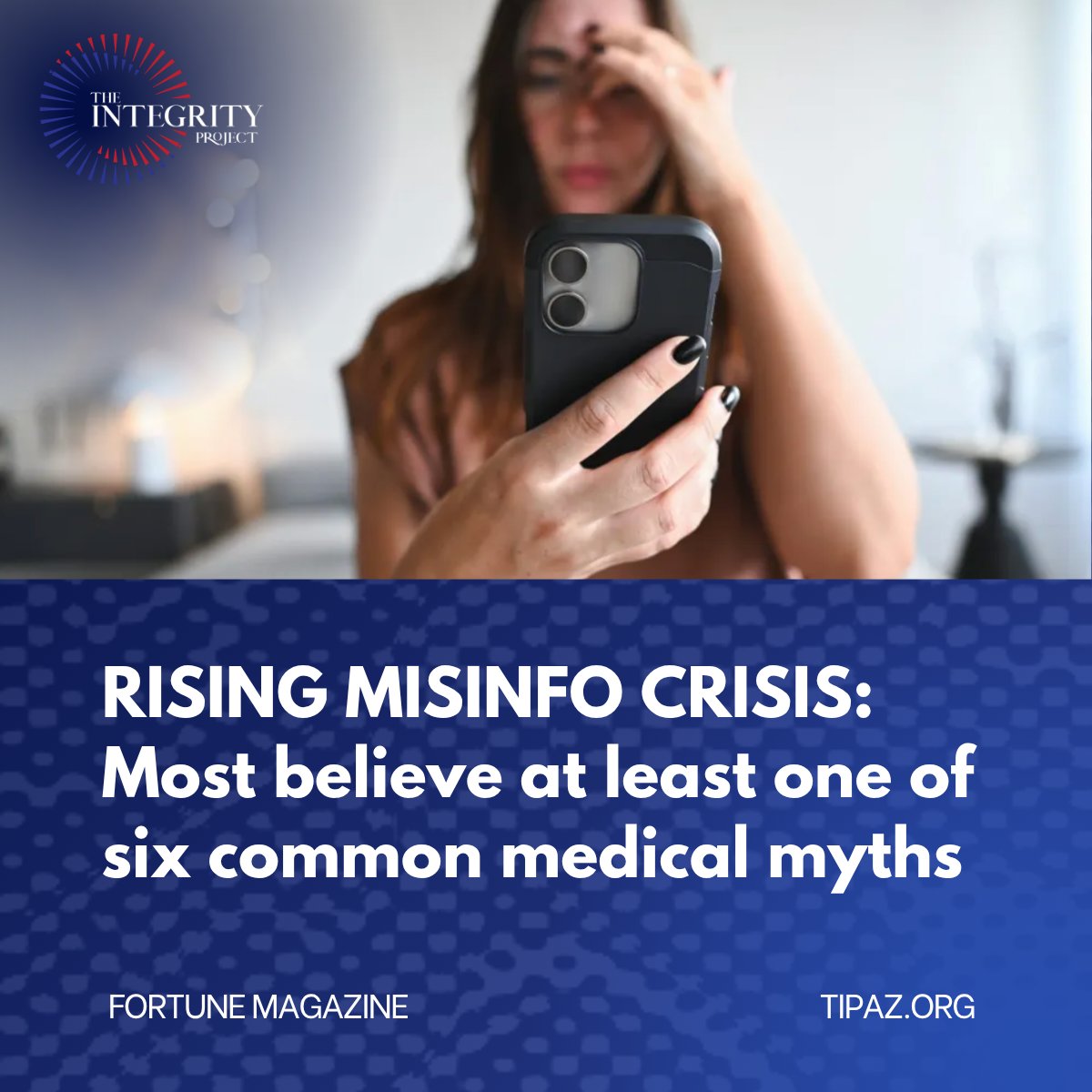 tipazorg's tweet image. A new survey reveals that the world has a major global health #misinformation problem, with about 70 percent of respondents believing in at least one of six common false medical claims. The findings from the Edelman Trust Barometer survey of 16,000 participants from 16 countries