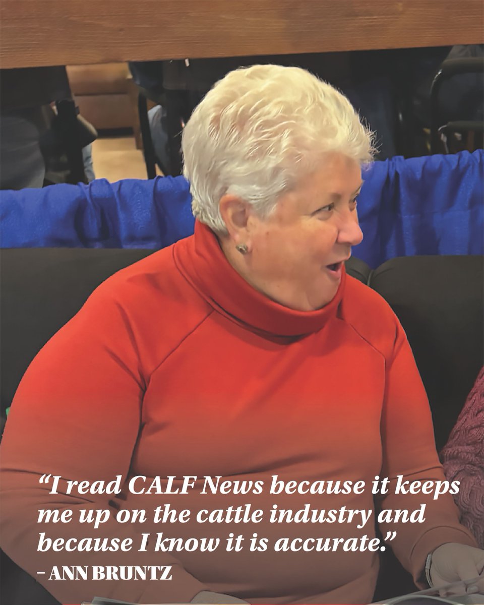 The wonderful Ann Bruntz from Bruntz Farms, Neb. was our April/May "Why do you read CALF News" feature! Read her full quote on page 21: tinyurl.com/CALFNewsAprMay
