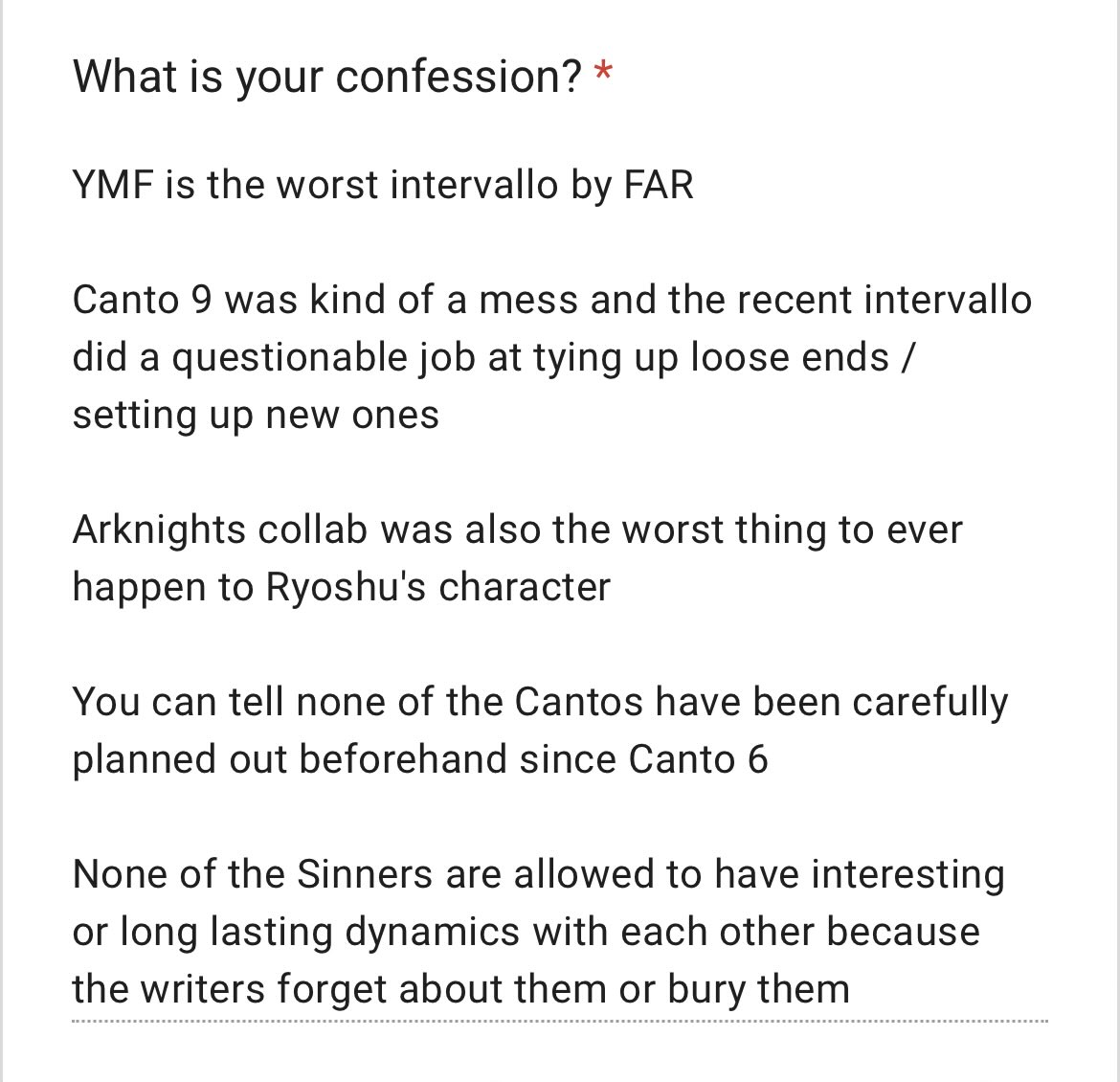 Project Moon Confessions tweet media