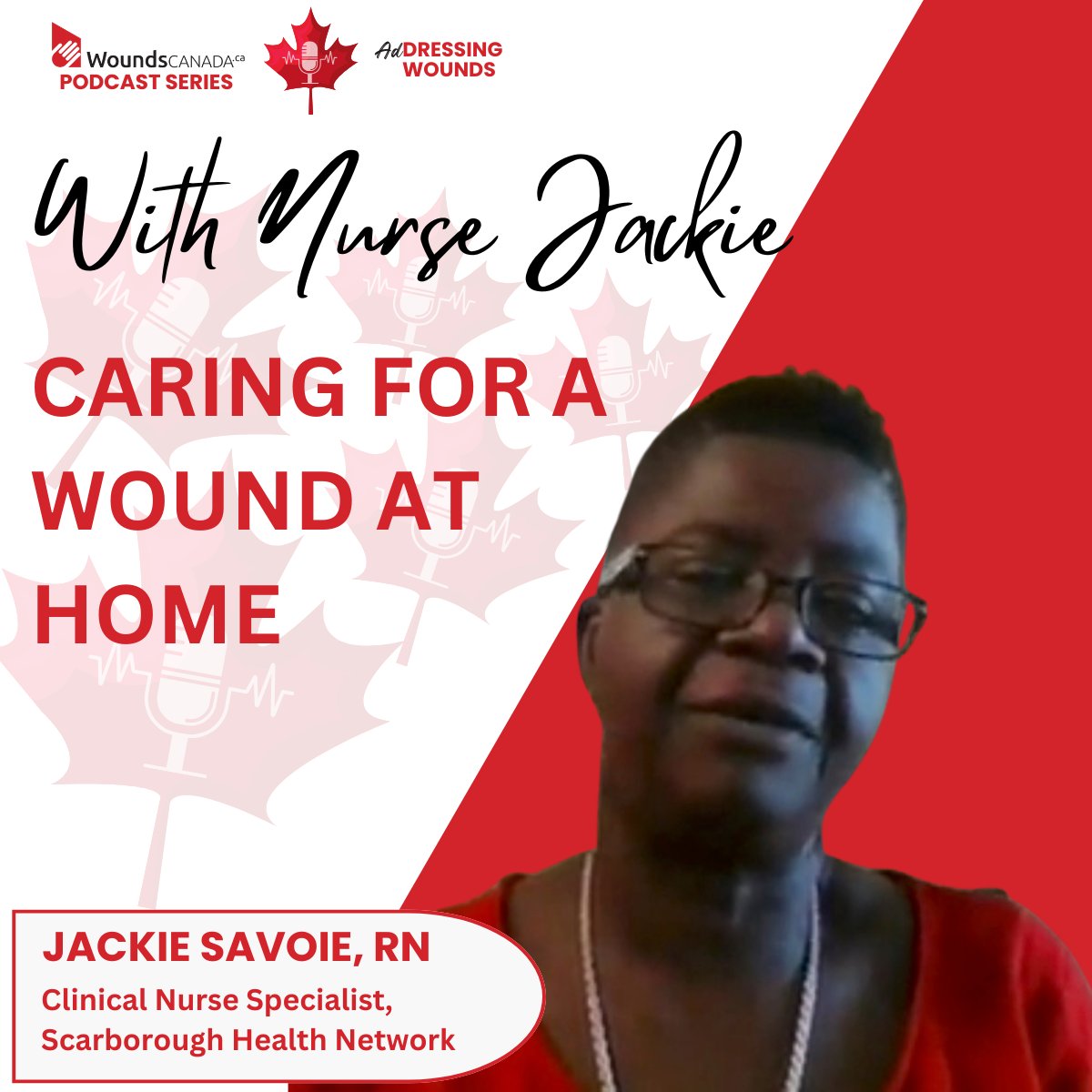 WoundsCanada's tweet image. 🎙️ New Addressing Wounds Podcast Episode!

Nurse Jackie here — let’s explore caring for a wound at home!

🎧 Listen now on your favourite podcast platform: ow.ly/UWVg50YQBgy 

#WoundCare #BestPractice #AddressingWounds
