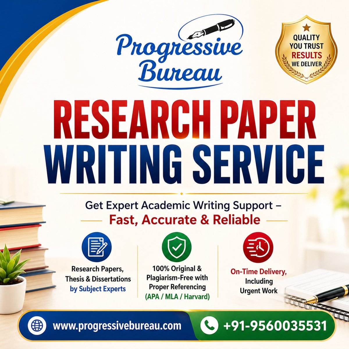 ProgressiveBur3's tweet image. Deadlines? Research Paper Stress?
Get Expert Writing Help—Fast, Accurate &amp;amp; Plagiarism-Free.
✔ Thesis | Dissertation | Assignments
✔ On-Time (Even Urgent)

📞 +91-9560035531
🌐 progressivebureau.com
#ResearchPaper #AssignmentHelp #AcademicWriting #StudentLife #StudyHelp
