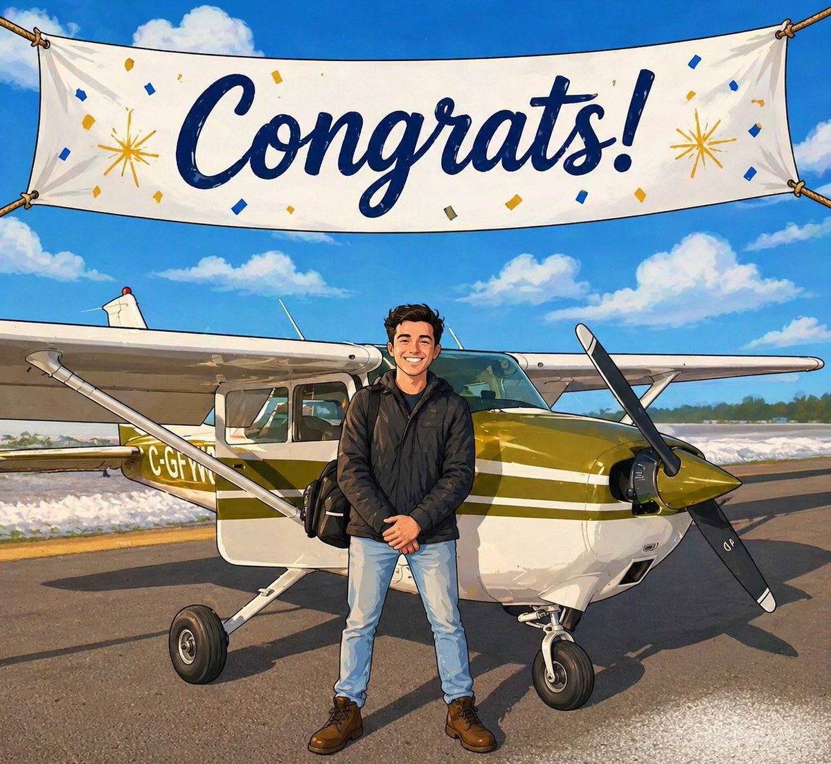 FlyOwenSound's tweet photo. Time to get caught up on some overdue posts!

Congrats Kade Martin on passing your Flight Test and obtaining your Private Pilot Licence!!!

Exciting times ahead as you work toward your goal of a career in aviation.  Great things on the horizon for you my friend! https://t.co/ha3xJhzq9C