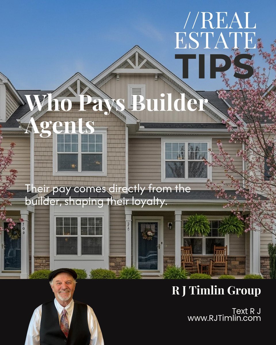 RJTSellsHomes's tweet photo. Builder sales agents look out for the builder, not you, compensation comes from the builder and their goal is builder-friendly terms. 

Would you want your interests left on the table? https://t.co/1NOSywGhZk
