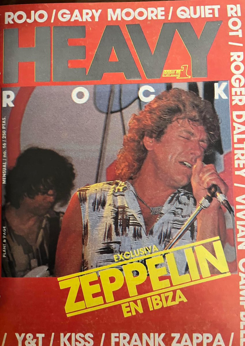 mariskalrock's tweet image. A punto de enviar a imprenta la 481 de Mayo recuperamos esta otra exclusiva histórica en San Antonio ( Ibiza) donde Phil Carson que los había fichado para el sello Atlántic montó un club a mediados de los ochenta.Otra incunable! #laheavy480 #ledzeppelin #Robert Plant  #jimmypage