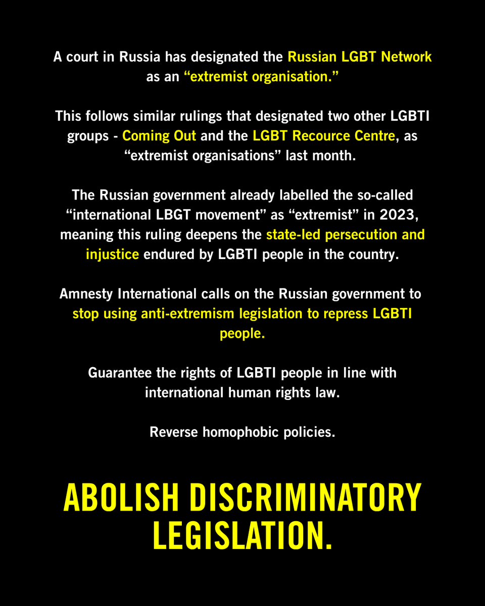 Amnesty International tweet media