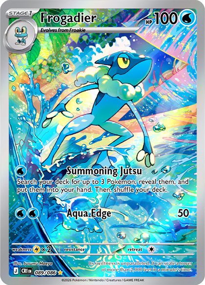 pokebeach's tweet photo. Frogadier has also been revealed from "Chaos Rising!"

See all the set's English card reveals here: 

➡️ https://t.co/bh9xr07OyA https://t.co/GBFSMtjs0y