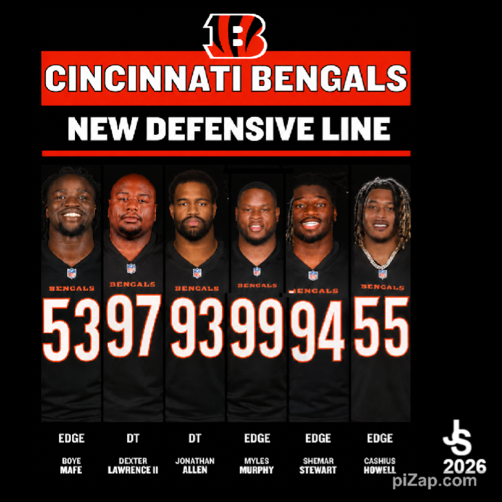 Jennife45487237's tweet image. Can I get a "HELL YEAH" for the #Bengals New Defensive Line!!

Mafe and Lawrence and Allen and Murphy and Stewart and Howell.........OH MY!!
@Bengals #RuleTheJungle #WhoDey