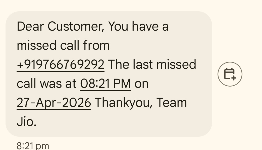 Er_Chanpatil's tweet photo. @JioCare Instead of exchanging the msg provides the permanent solution. 
 If not within 2 working days. 
I will go for port the number. 

Check screen shot friend called me but not reachable due to network issues. After proper network time msg received https://t.co/FThhGIIIIy