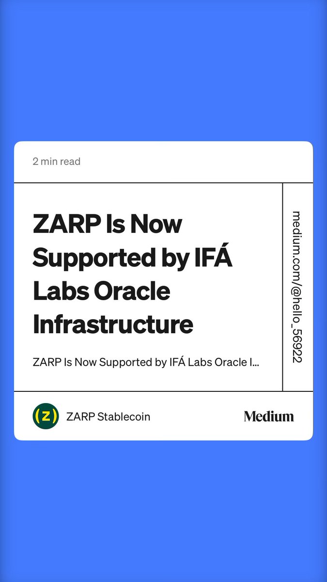 ZARP Stablecoin tweet media