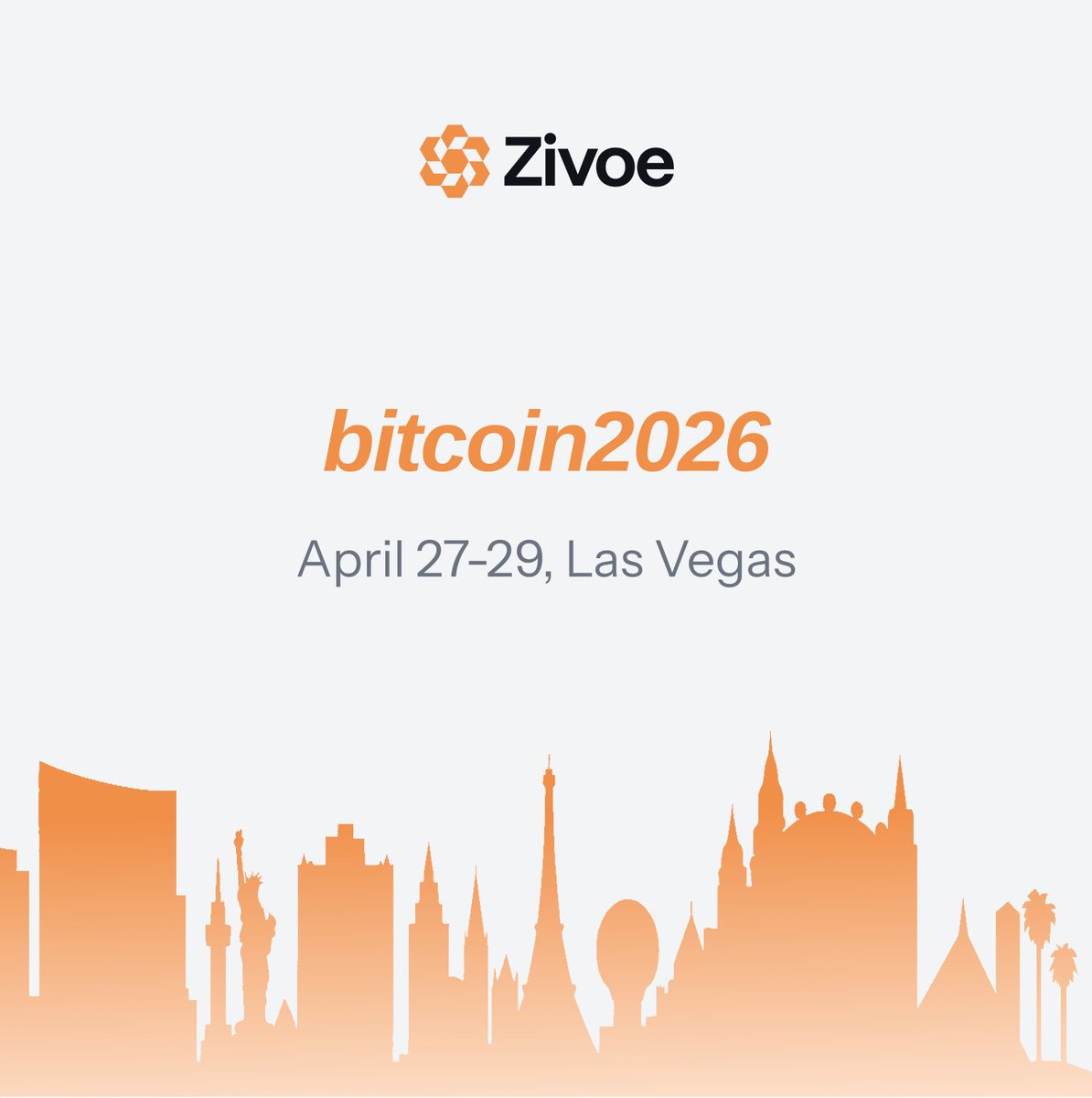 ZivoeProtocol's tweet photo. The Zivoe team is in Las Vegas this week for Bitcoin 2026.

Interested in learning more about the intersection of BTC and private credit? Reach out! https://t.co/xEmjyxlXwE