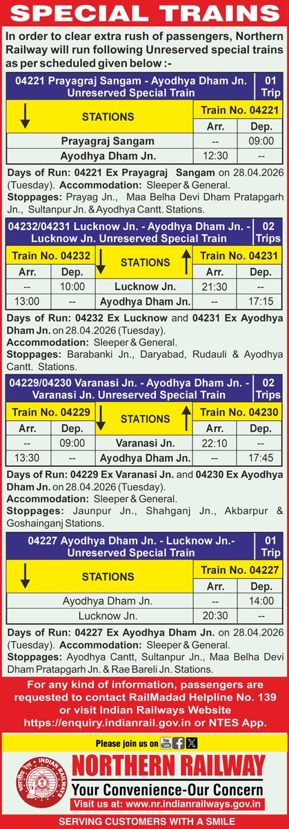 Northern Railway tweet media